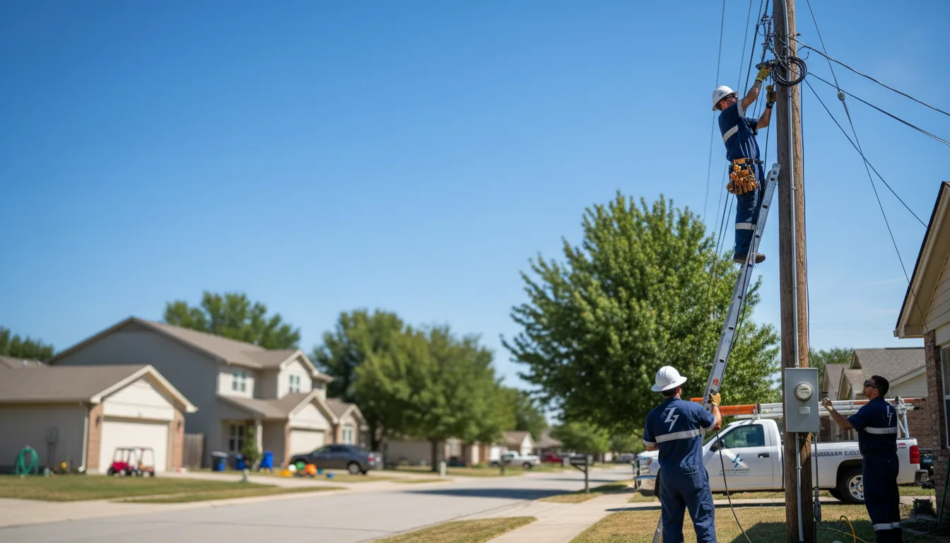 Residential electrician providing installation services in Dover, AR